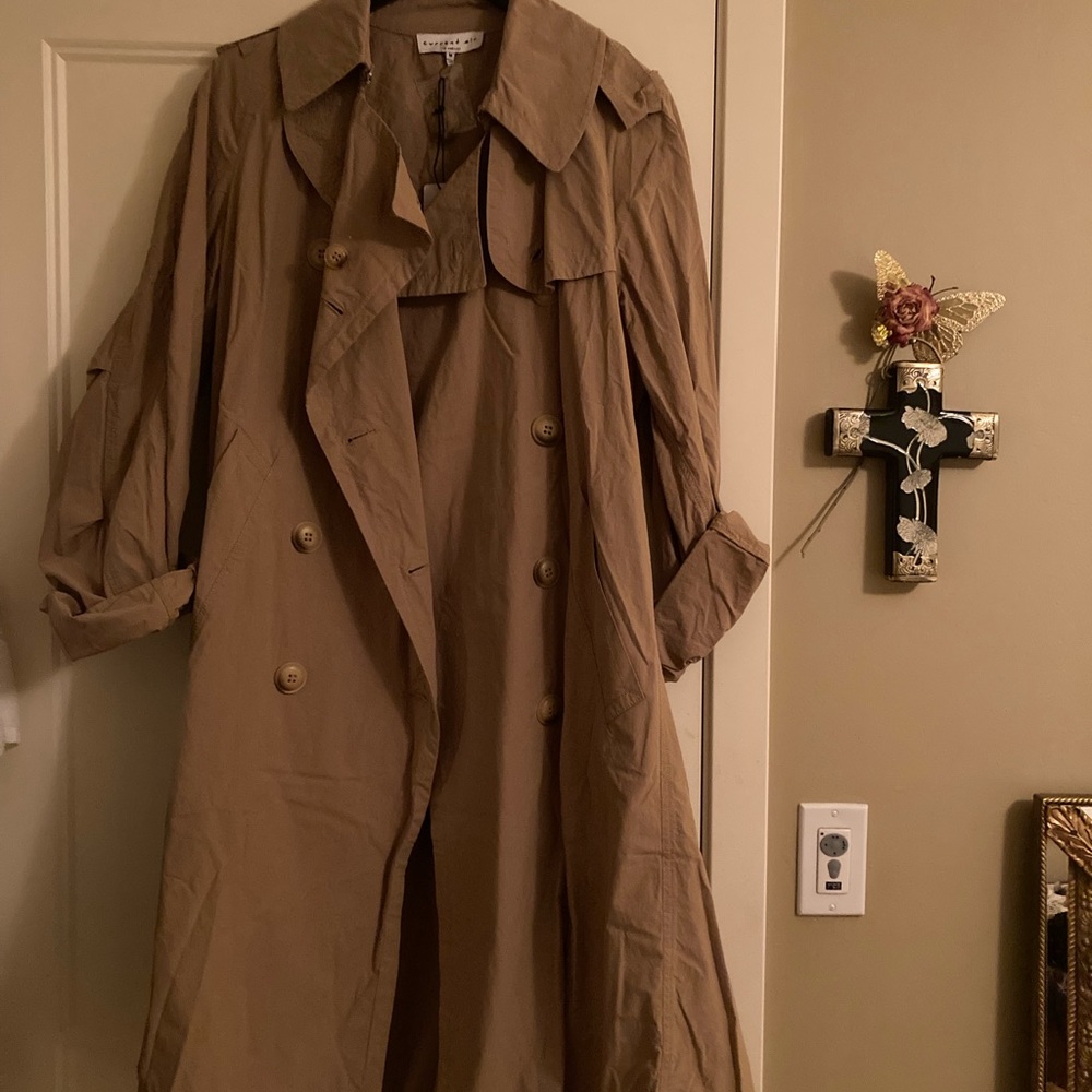 Current Air Los Angeles NWT aside M oversized khaki trench coat